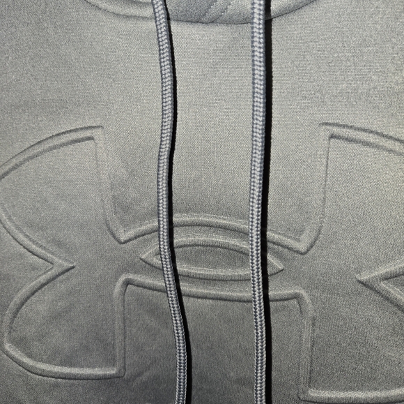 Under Armor Gray embrossed hoodie Large - Picture 6 of 12